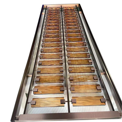 Harga bagus Partisi Layar Baja Tahan Karat Antik Perunggu Mewah dengan Kaca Cokelat untuk Dekorasi Ruang Tamu Hotel Restoran on line