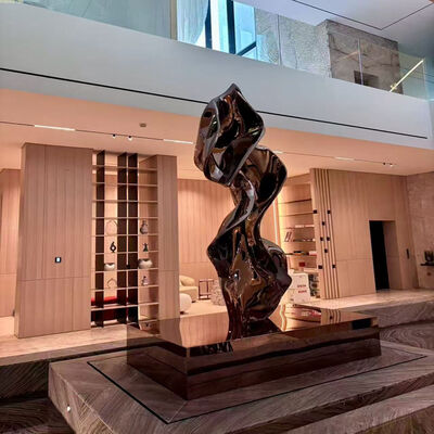 Brass Color 304 Mirror Bronze Stainless Steel Sculpture Center New York City Art Gallery