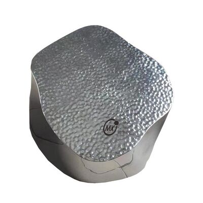 Sliver Mirror Hammered/Embossed Stainless Steel Cloud Nesting Coffee Table Set Furnitur ruang tamu mewah modern