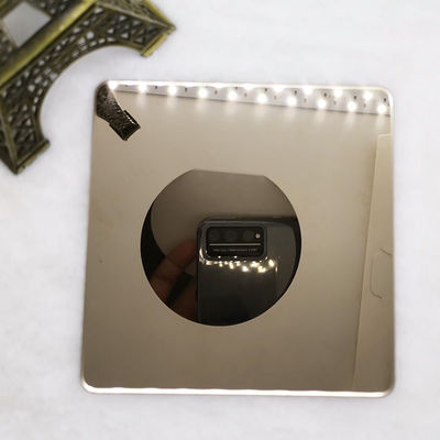 Harga bagus BV GB TUV Champagne Gold Stainless Steel Sheet 304 Cermin Anti Sidik Jari on line