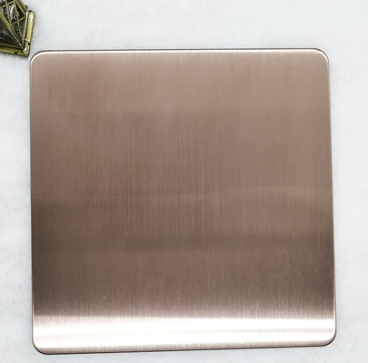 JIS 304 No 4 Bronze Hairline Panel Dinding Lembaran Stainless Steel 1500mm