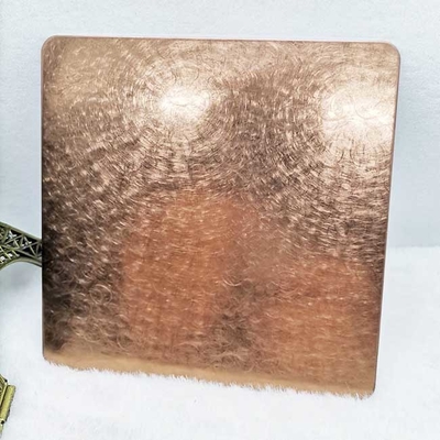 Getaran Mutiara Warna Tembaga Merah Lembar Stainless Steel PVD Plating Titanium