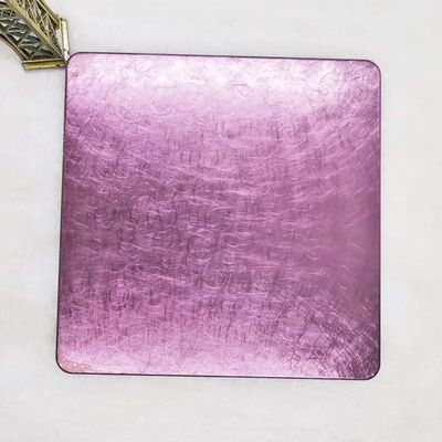 Harga bagus Getaran Mutiara Mawar Lembaran Stainless Steel Berwarna Merah Antiwear PVD BV on line