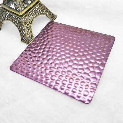 Lembaran Stainless Steel Timbul Bermotif Rose Red 0.8mm Sampai 3mm Tebal